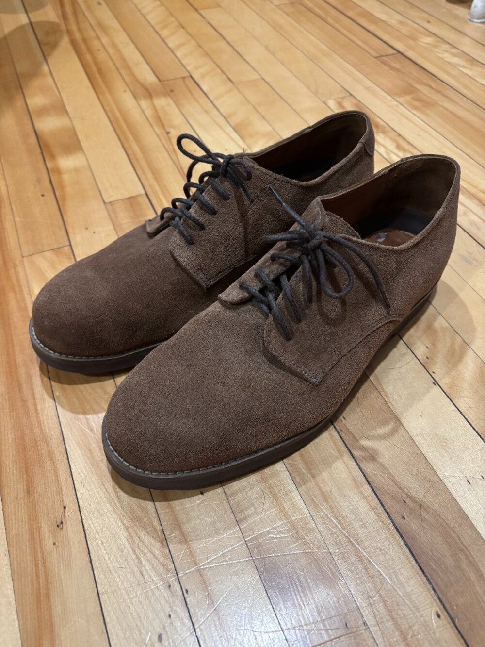 Men's 13 D Brown Suede LL Bean Lace Up Dress Casual Tie Shoes Leather Oxford